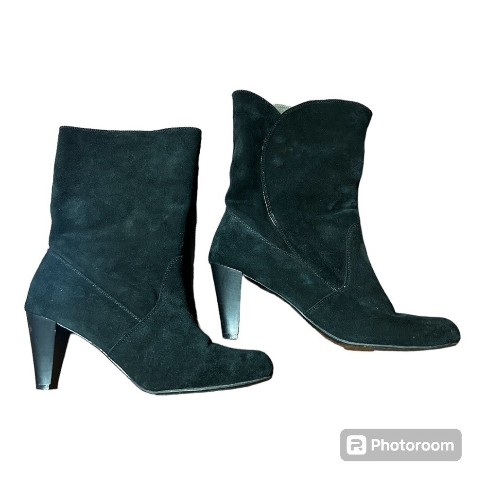 Diana Warner fold over Booties leather black/Gray